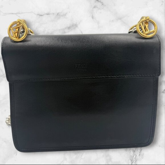 Fendi F Logo Kan I Leather Two Way Bag - Picture 9 of 12